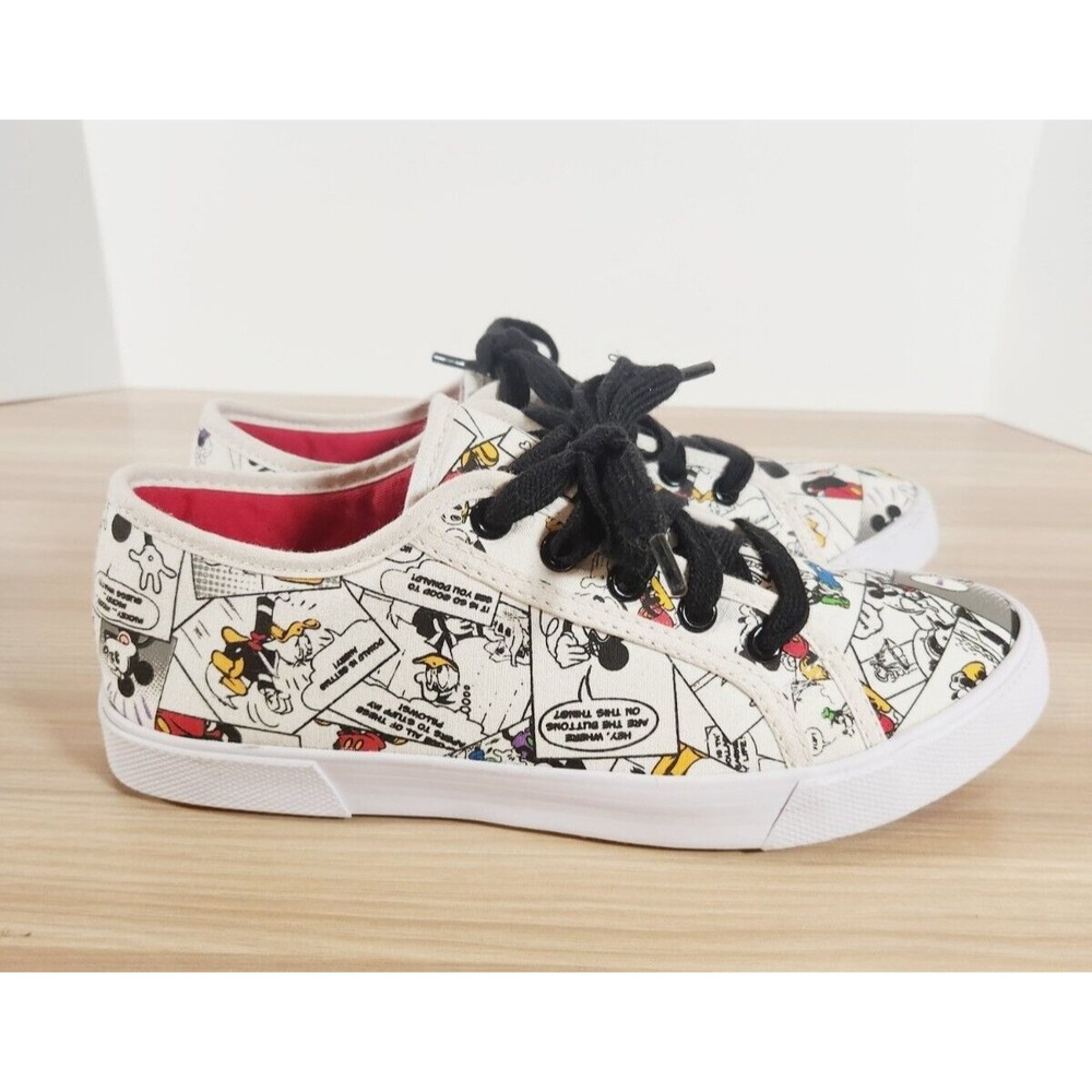 Disney Mickey Mouse Comic Themes Low Top Lace Up Sneakers Shoes size 8 RN129855 - Picture 2 of 10